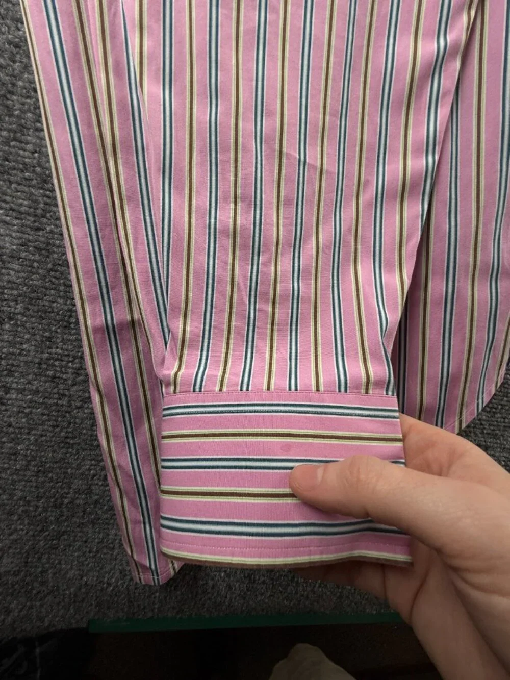 Polo Ralph Lauren Button Up Long Sleeve Striped Pink Regent Classic 16.5 32/33